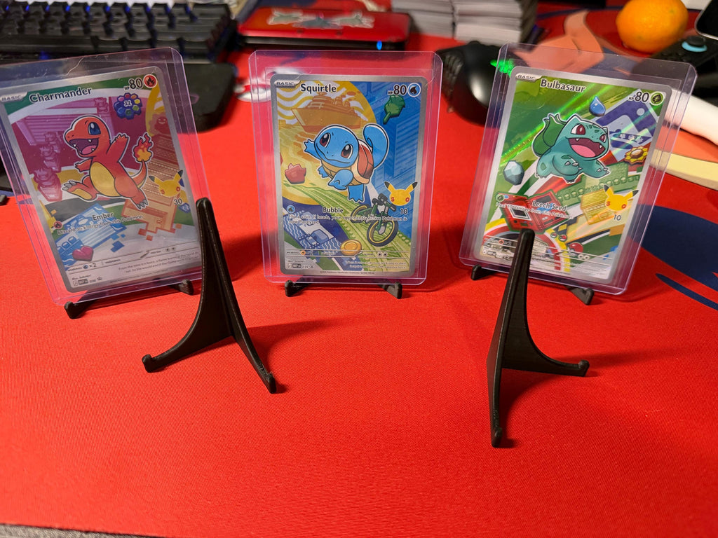 Small 3D Printed Easel Stand | Trading Card Display for Slabs | Desktop Top Loader Holder