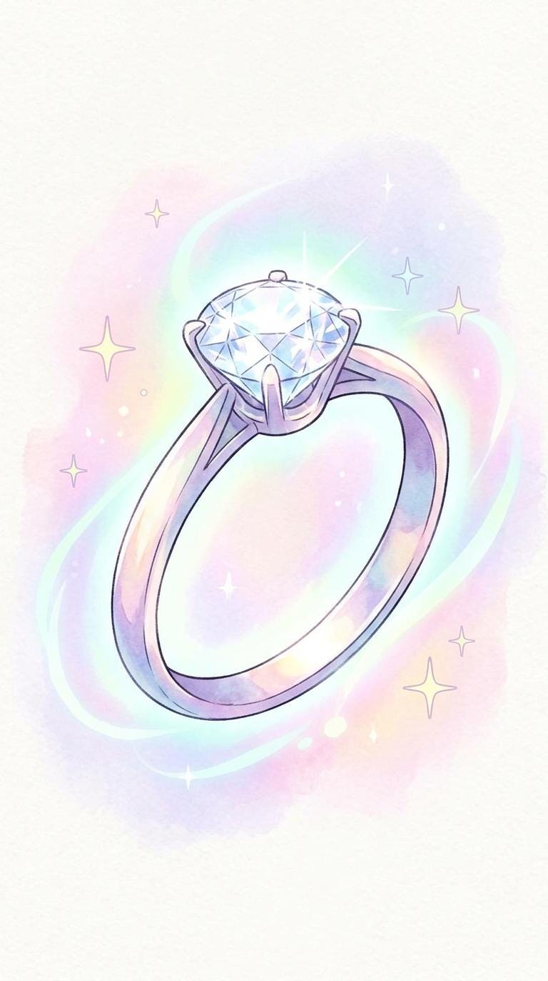 Custom Engagement Ring Trading Card | Pokémon Card Proposal Idea