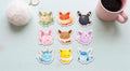 Eevee & Eeveelutions Round Sticker Pack | Chubby Watercolor Pokémon Decals | 9-Piece Set | Standard or Holographic