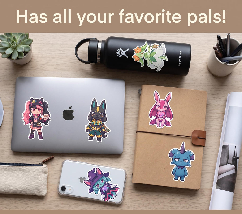 Palworld Pals Die-Cut Sticker Pack | Waterproof Vinyl Gaming Decals