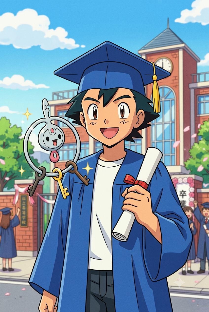 Champion-inspired graduation announcement card