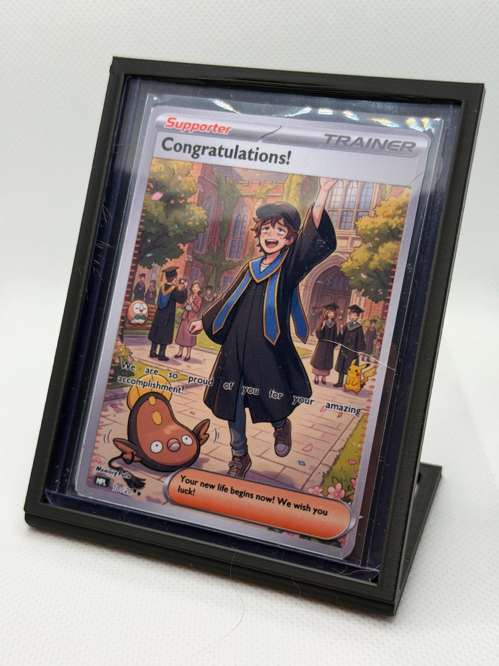 Personalized graduation trading card example