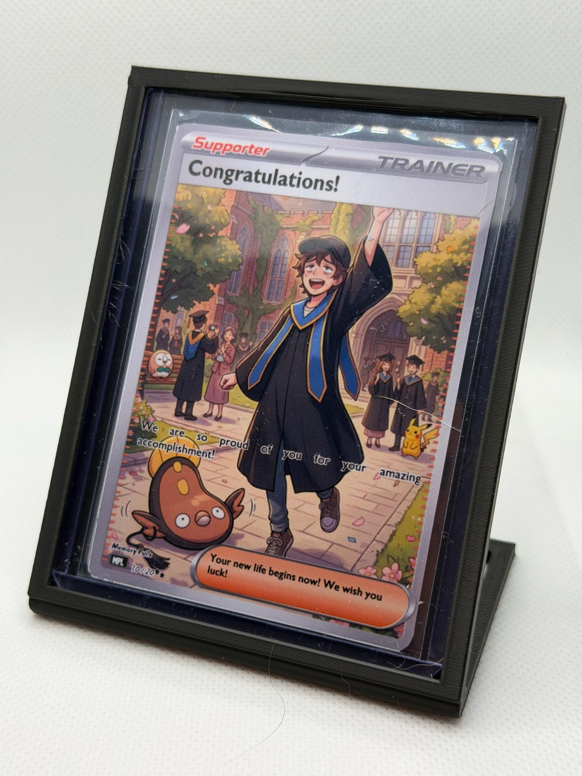 Personalized graduation trading card example