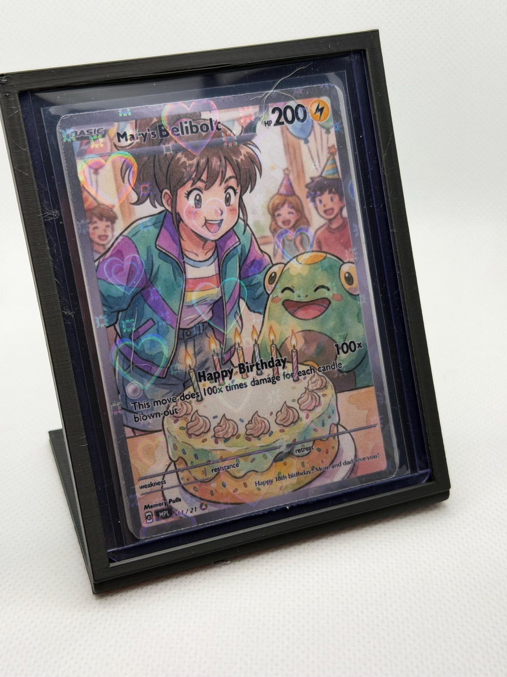 Custom anime birthday card celebration design
