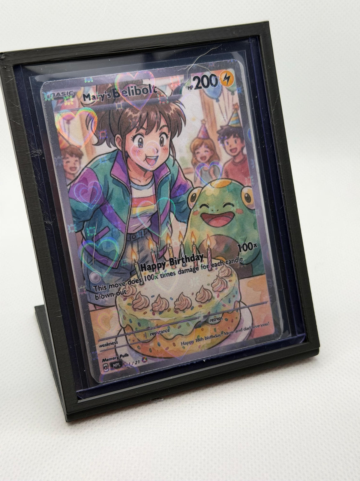 Custom anime birthday card celebration design