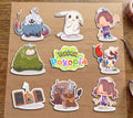 Pokopia & Friends Cute Sticker Pack | Chibi Watercolor Pokémon Decals | 9-Piece Set