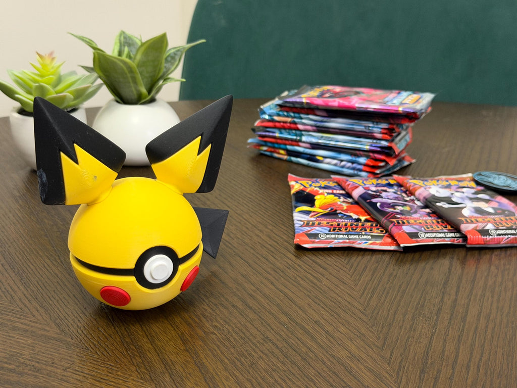 Pichu-inspired Poké Ball collectible detail view