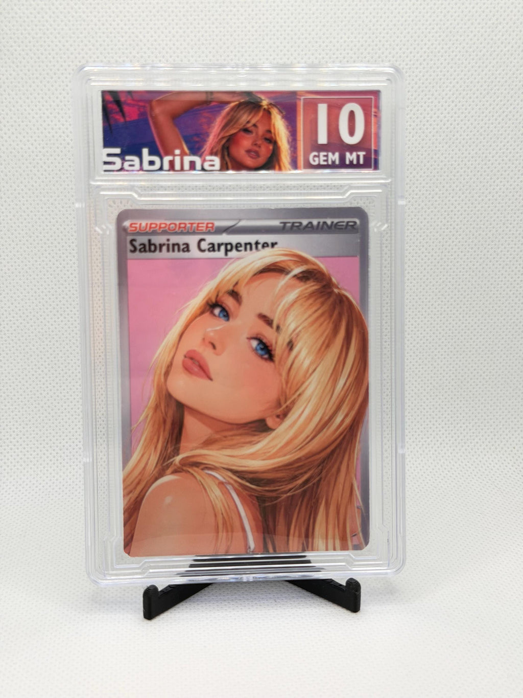 Custom Sabrina Carpenter "Trainer" Trading Card – Graded 10 GEM MT
