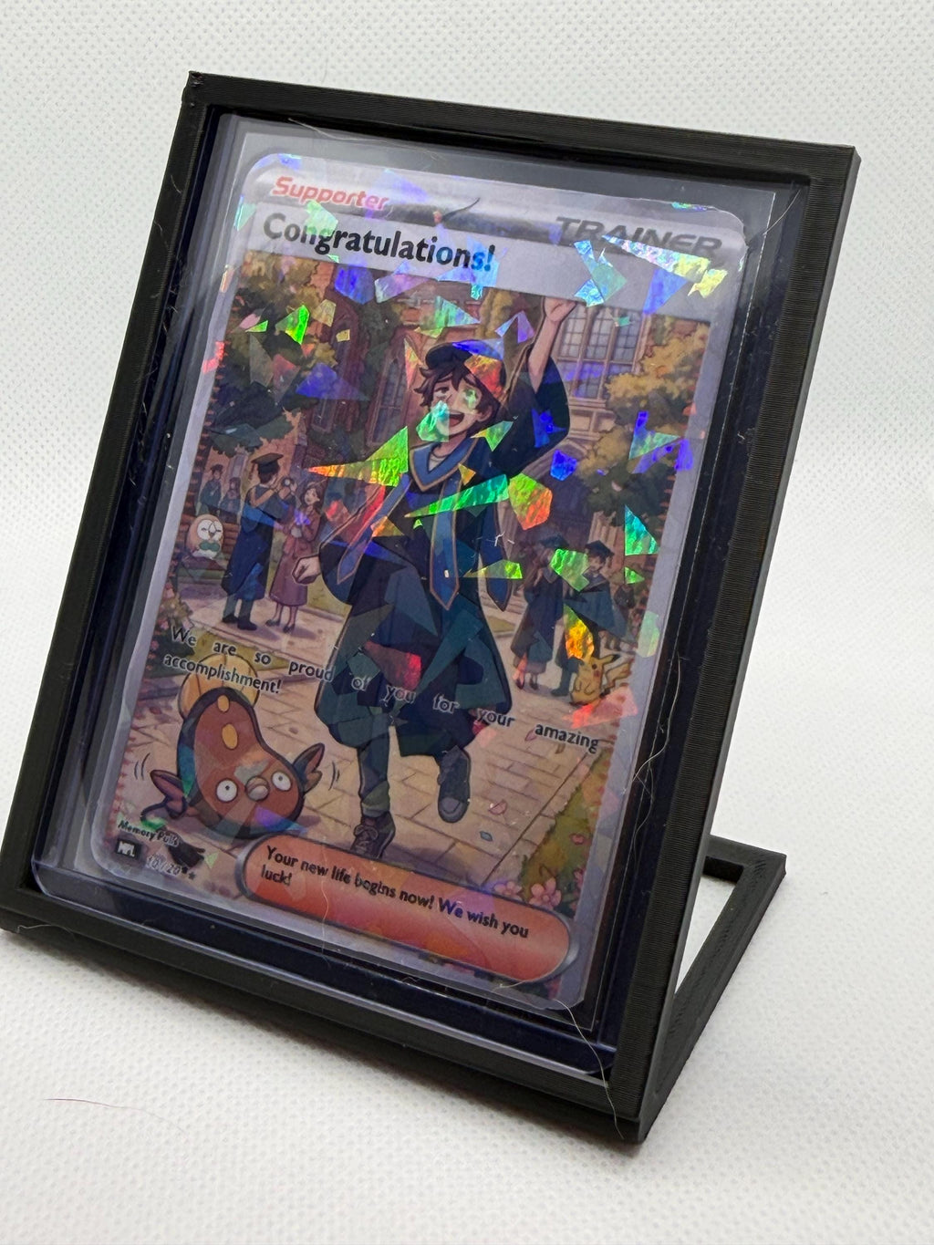 Graduation trading card personalization example