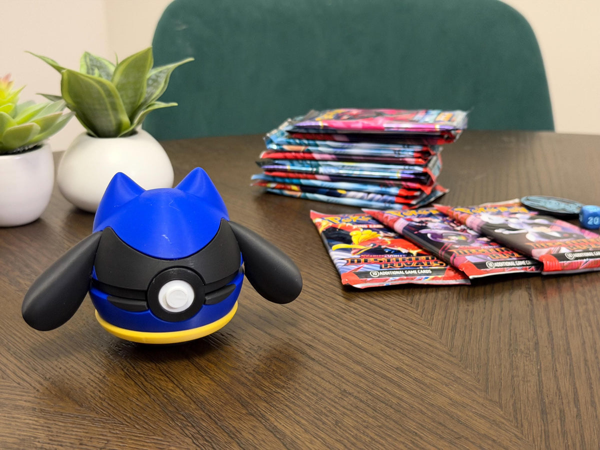 Riolu Poké Ball 3D printed desk display