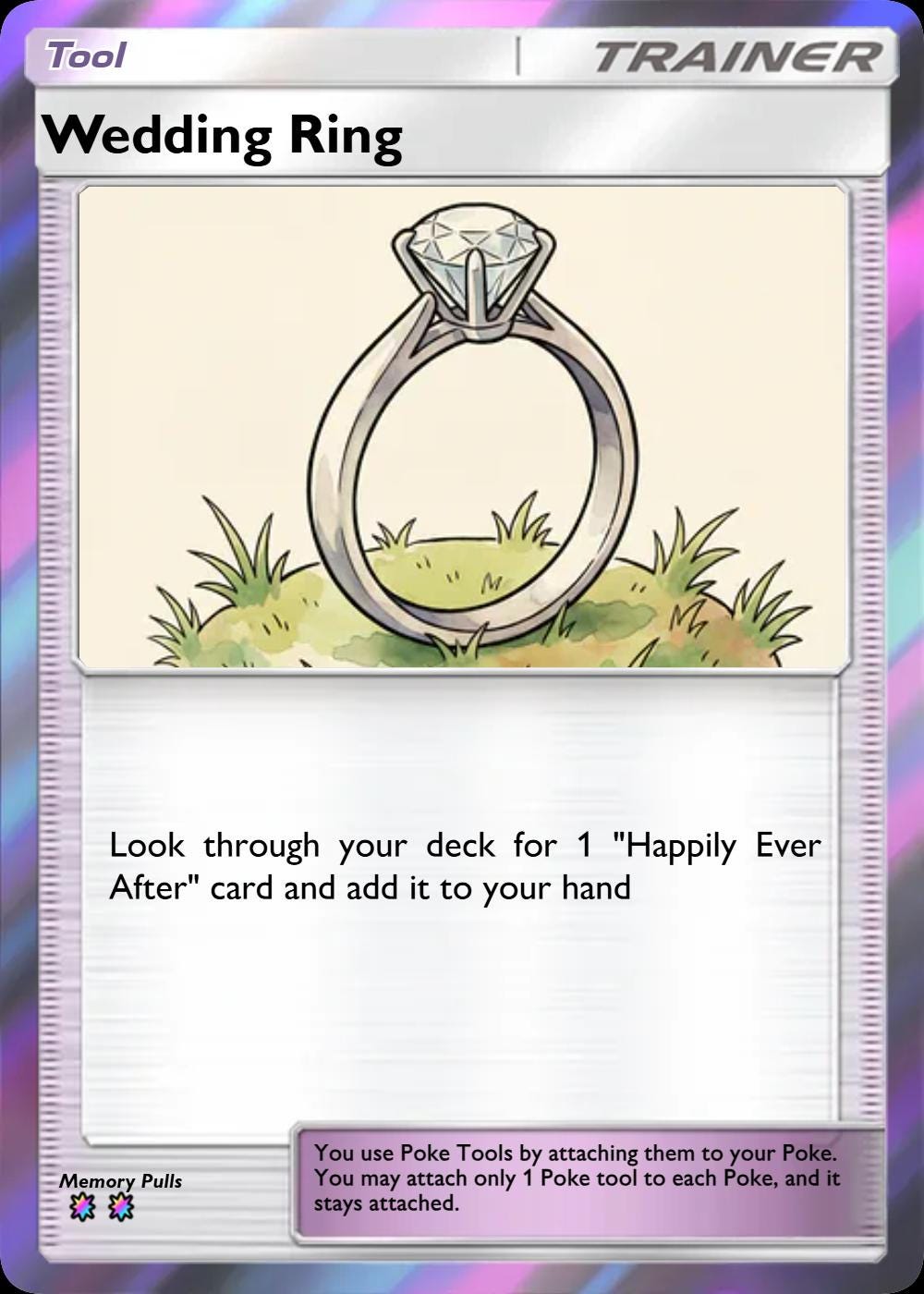 Custom Engagement Ring Trading Card | Pokémon Card Proposal Idea