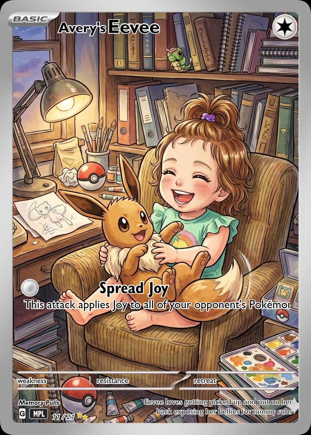 Fully Custom Pokémon Trading Card | Personalized Pokémon Card | Custom TCG Gift for Anniversary, Wedding, or Pet
