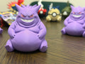 Chonky purple Gengar 3D printed desk toy front view